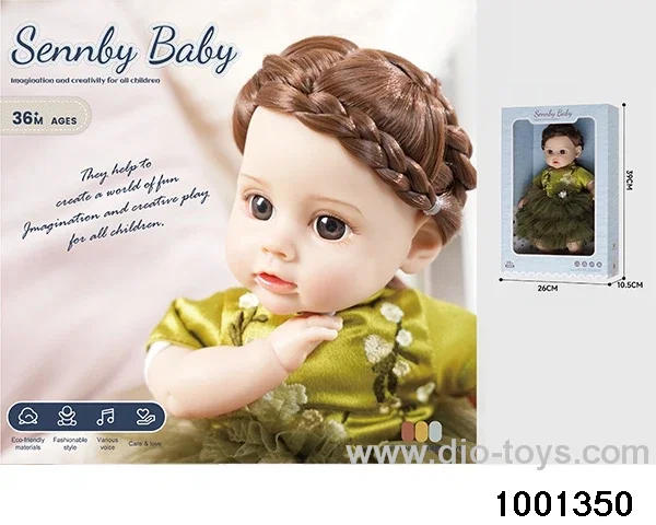 14-inch cotton doll (6-tone IC) in window box