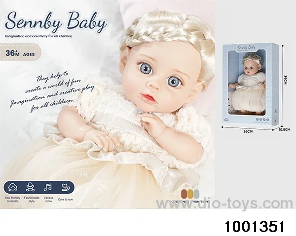 14-inch cotton doll (6-tone IC) in window box