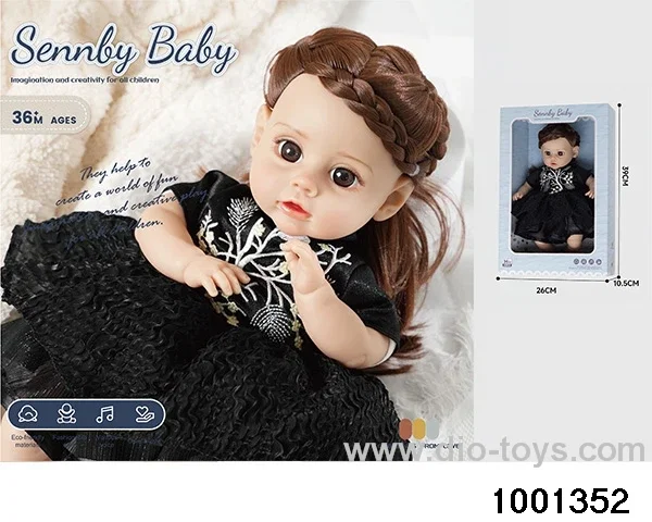 14-inch cotton doll (6-tone IC) in window box
