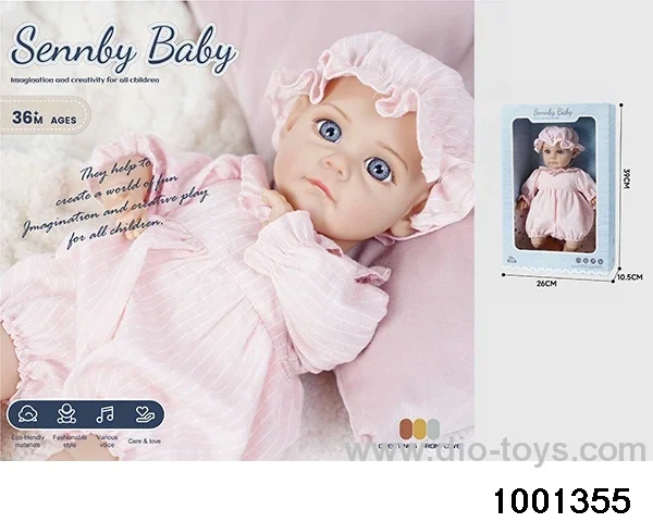 14-inch cotton doll (6-tone IC) in window box