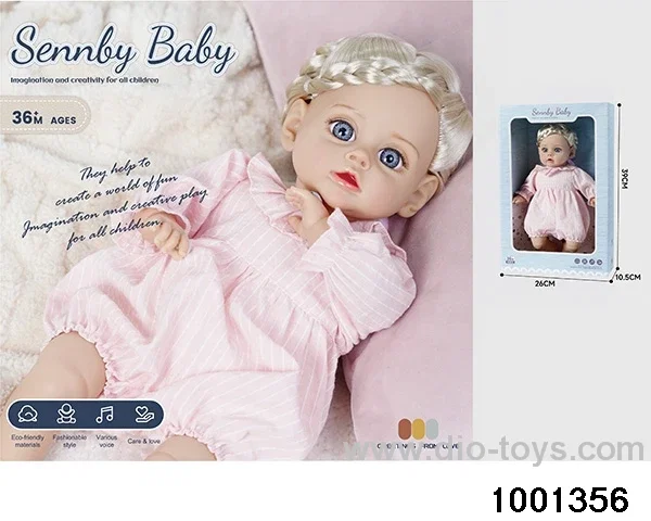 14-inch cotton doll (6-tone IC) in window box