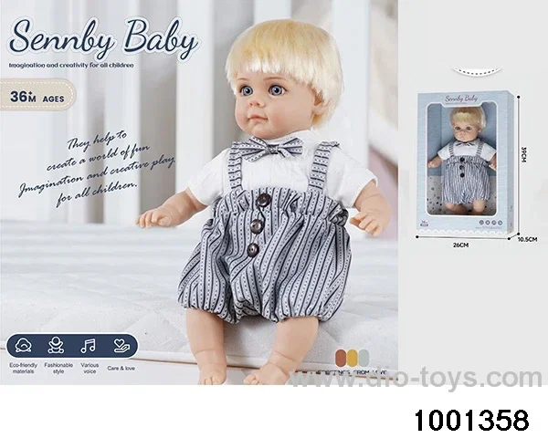 14-inch cotton doll (6-tone IC) in window box