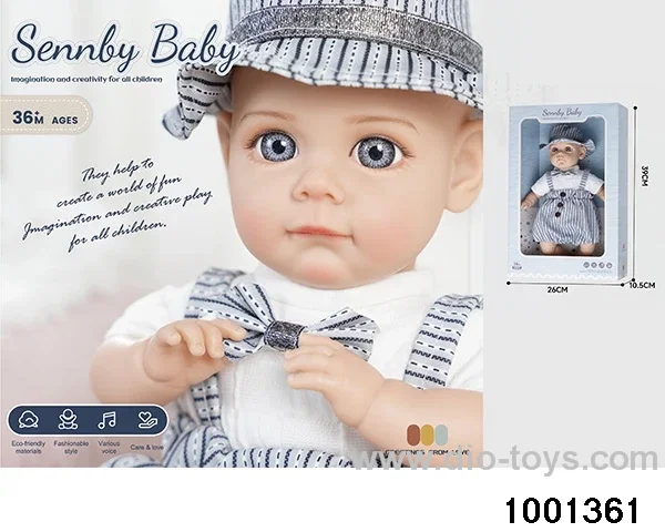 14-inch cotton doll (6-tone IC) in window box