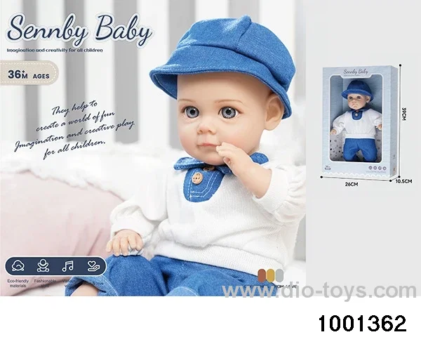14-inch cotton doll (6-tone IC) in window box