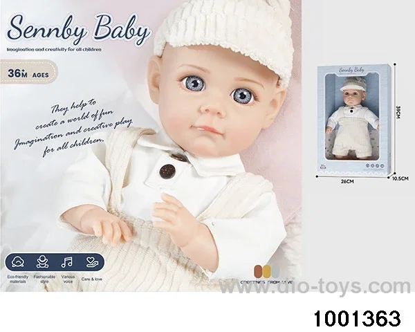 14-inch cotton doll (6-tone IC) in window box