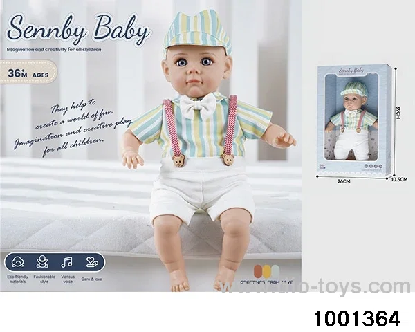 14-inch cotton doll (6-tone IC) in window box