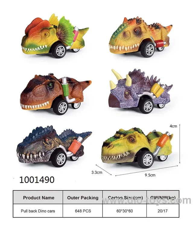 Dinosaur Toy Pull Back Car toys in opp bag
