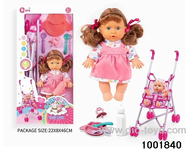 4-tone 9-inch doll with cart in window box