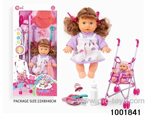 4-tone 9-inch doll with cart in window box