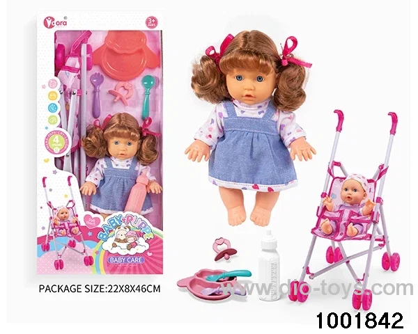 4-tone 9-inch doll with cart in window box