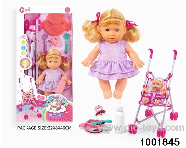 4-tone 9-inch doll with cart in window box