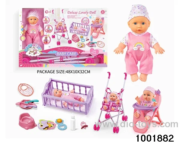 3-in-1 four-tone 9-inch doll suit in window box