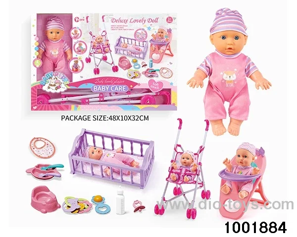 3-in-1 four-tone 9-inch doll suit in window box