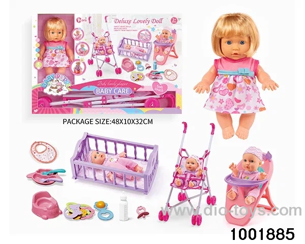 3-in-1 four-tone 9-inch doll suit in window box