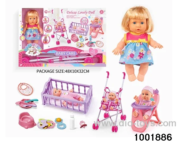 3-in-1 four-tone 9-inch doll suit in window box