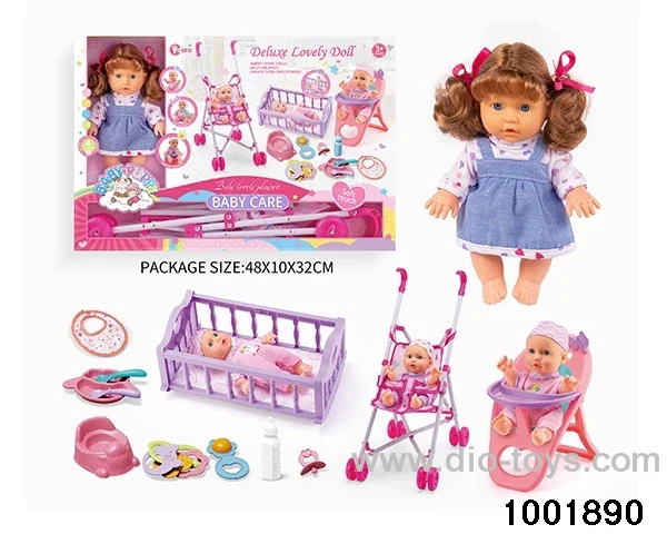 3-in-1 four-tone 9-inch doll suit in window box