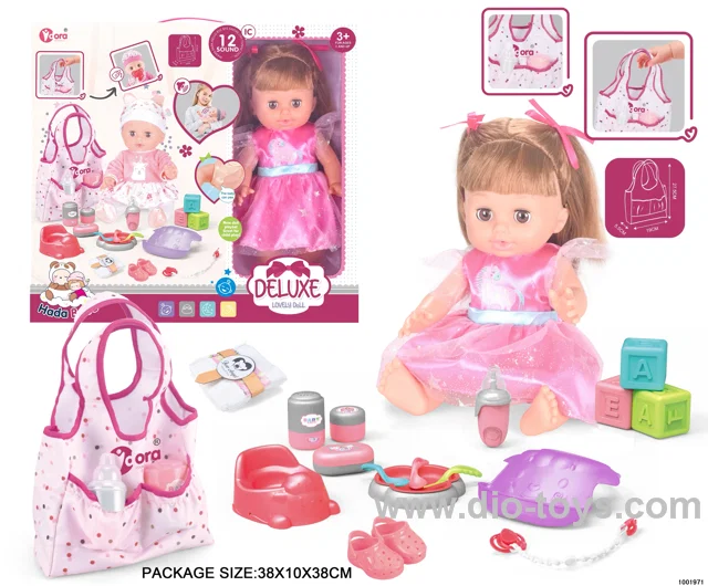 14-inch enamel doll with 12-tone IC in window box