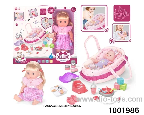 14-inch enamel doll with 12-tone IC in window box