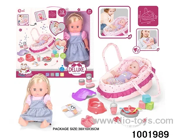 14-inch enamel doll with 12-tone IC in window box