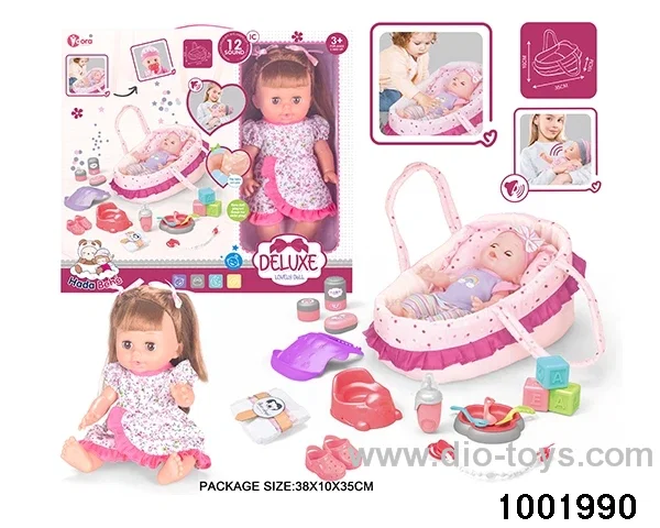 14-inch enamel doll with 12-tone IC in window box