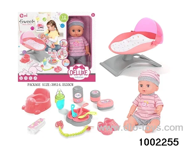 14-inch enamel doll suit in window box