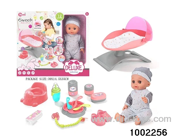 14-inch enamel doll suit in window box