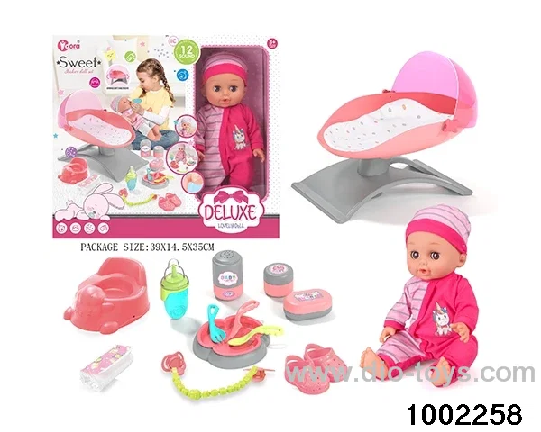 14-inch enamel doll suit in window box