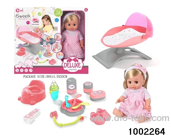 14-inch enamel doll suit in window box