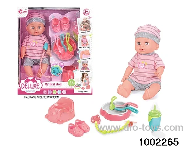14-inch enamel doll with 12-tone IC in window box