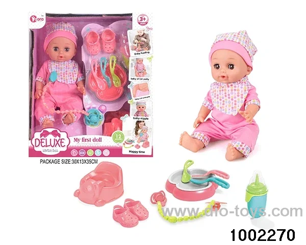 14-inch enamel doll with 12-tone IC in window box