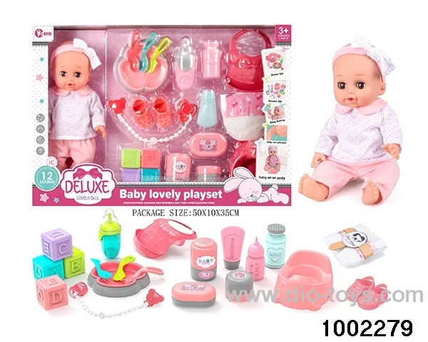 14-inch enamel doll suit (12 tones) in window box