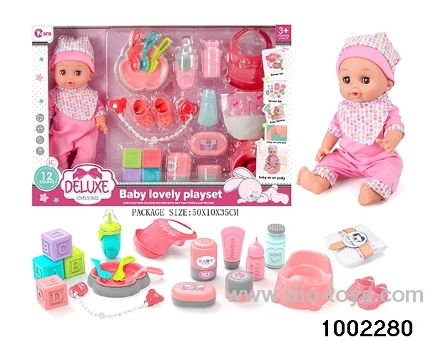 14-inch enamel doll suit (12 tones) in window box