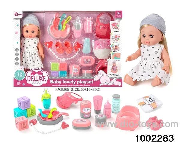 14-inch enamel doll suit (12 tones) in window box
