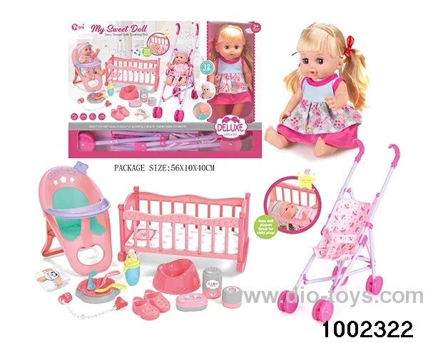 14-inch enamel doll three-in-one suit (12 tones) in window box