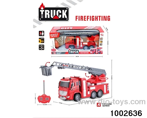 4ch RC car fire ladder car in window box