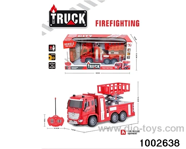 4ch RC car fire lift truck in window box