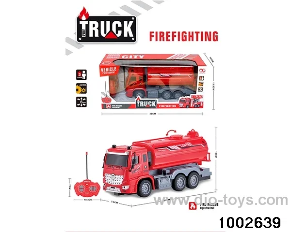 4ch RC car fire water storage truck in window box