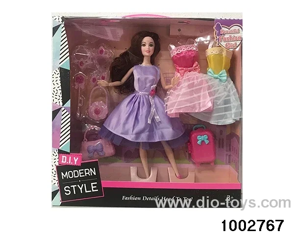 11.5-inch 12-joint doll suit in window box