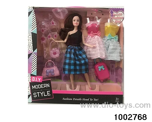 11.5-inch 12-joint doll suit in window box