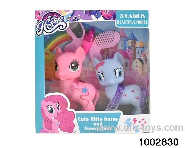 Enamel pony suit in window box