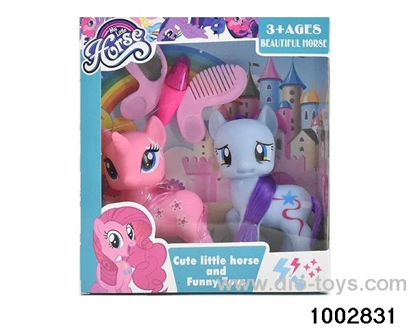 Enamel pony suit in window box