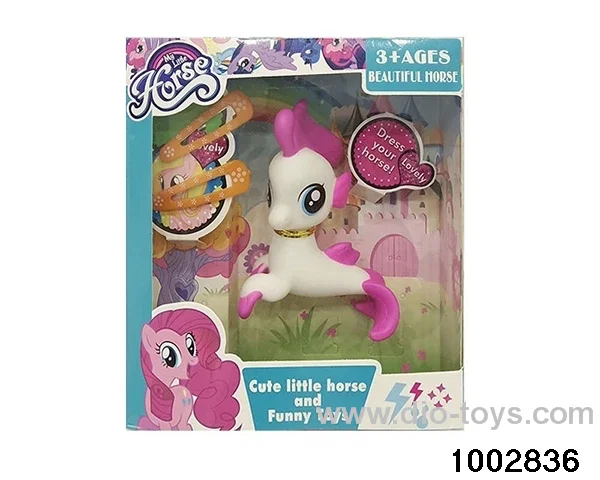 Enamel pony suit in window box