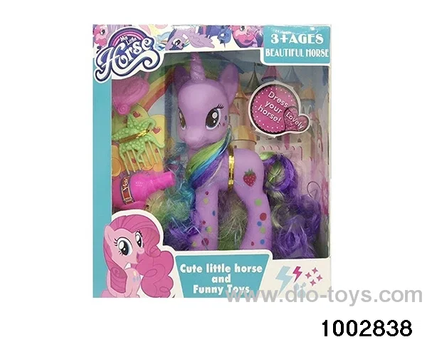 Enamel pony suit in window box
