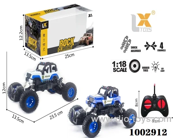 1:18 4ch RC JEEP  with light IN WINDOW  BOX Two colors
