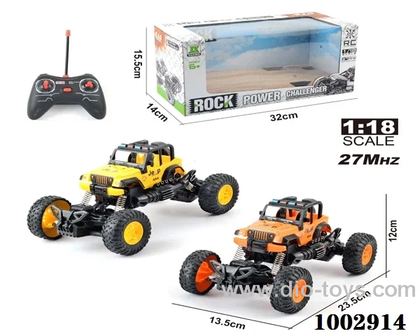 1:18  4ch RC JEEP  with light IN WINDOW  BOX 2 colors