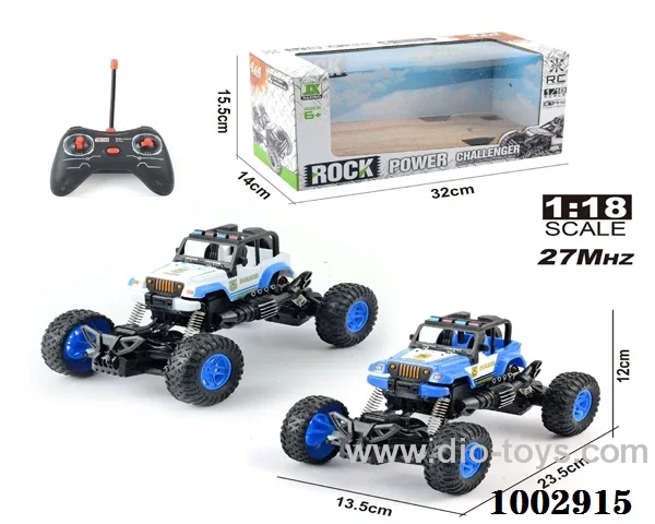 1:18 4 ch RC JEEP  with light IN WINDOW  BOX 2 colors