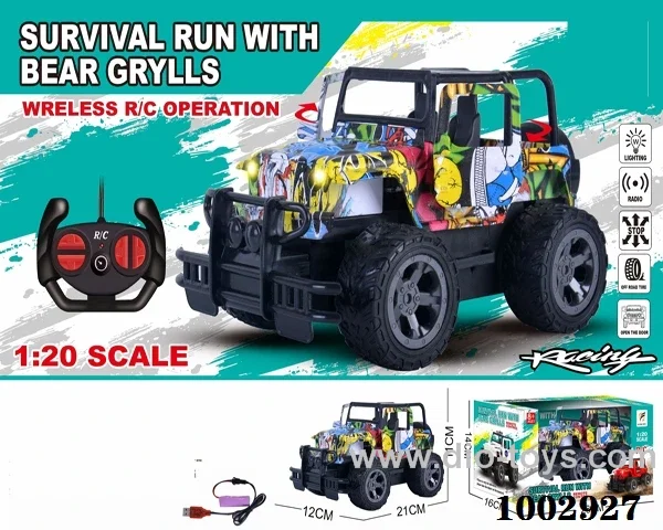 1：20 4ch RC JEEP with light in Window box (include charger)