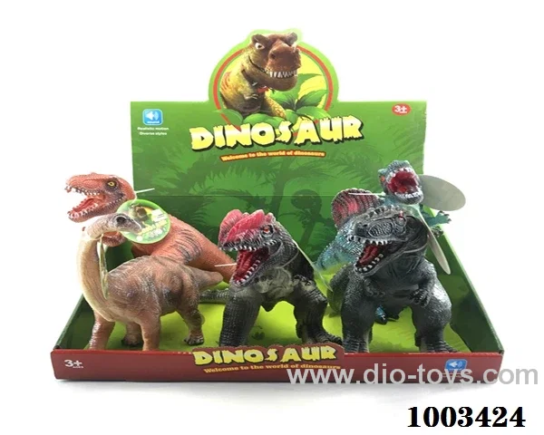 5pcs vinyl dinosaur with ic in display box