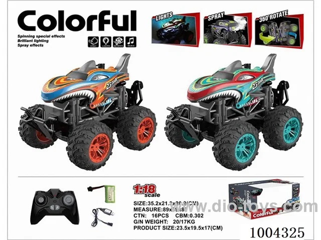 1: 18 Stunt spray car (light and music) in window box