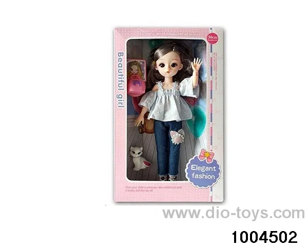 14 inch 12-joint doll suit in window box